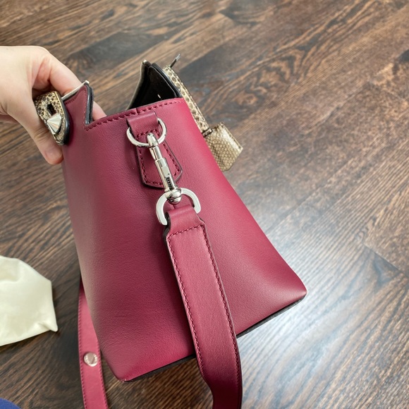 ❌SOLDto fashionphile❌Fendi By the way with snakeskin satchel - Picture 6 of 15